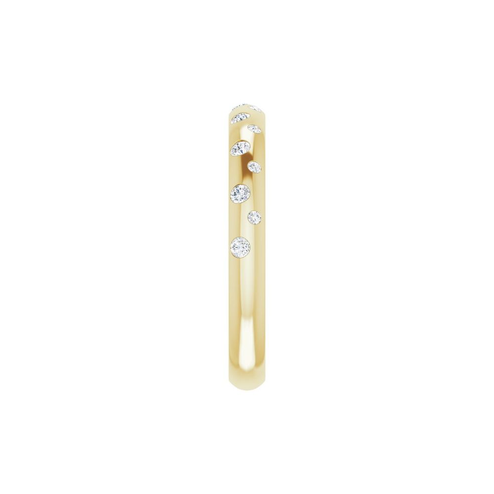 14K Diamond Inlay Stackable Ring
