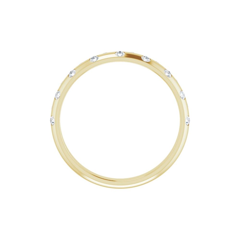 14K Diamond Inlay Stackable Ring