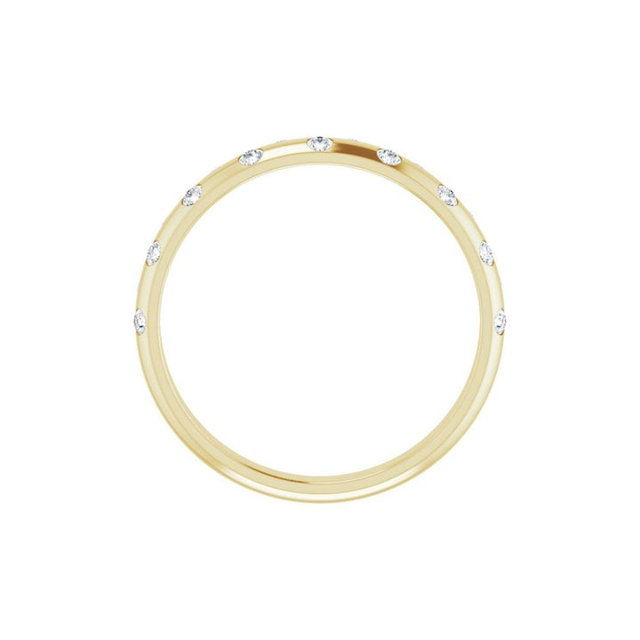 14K Diamond Inlay Stackable Ring