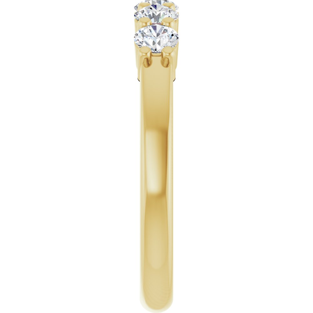 14K Five Stone Diamond Anniversary Band