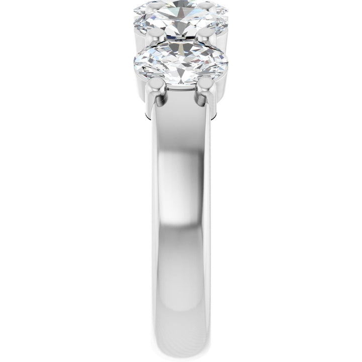 14K Five Oval Diamond Anniversary Band