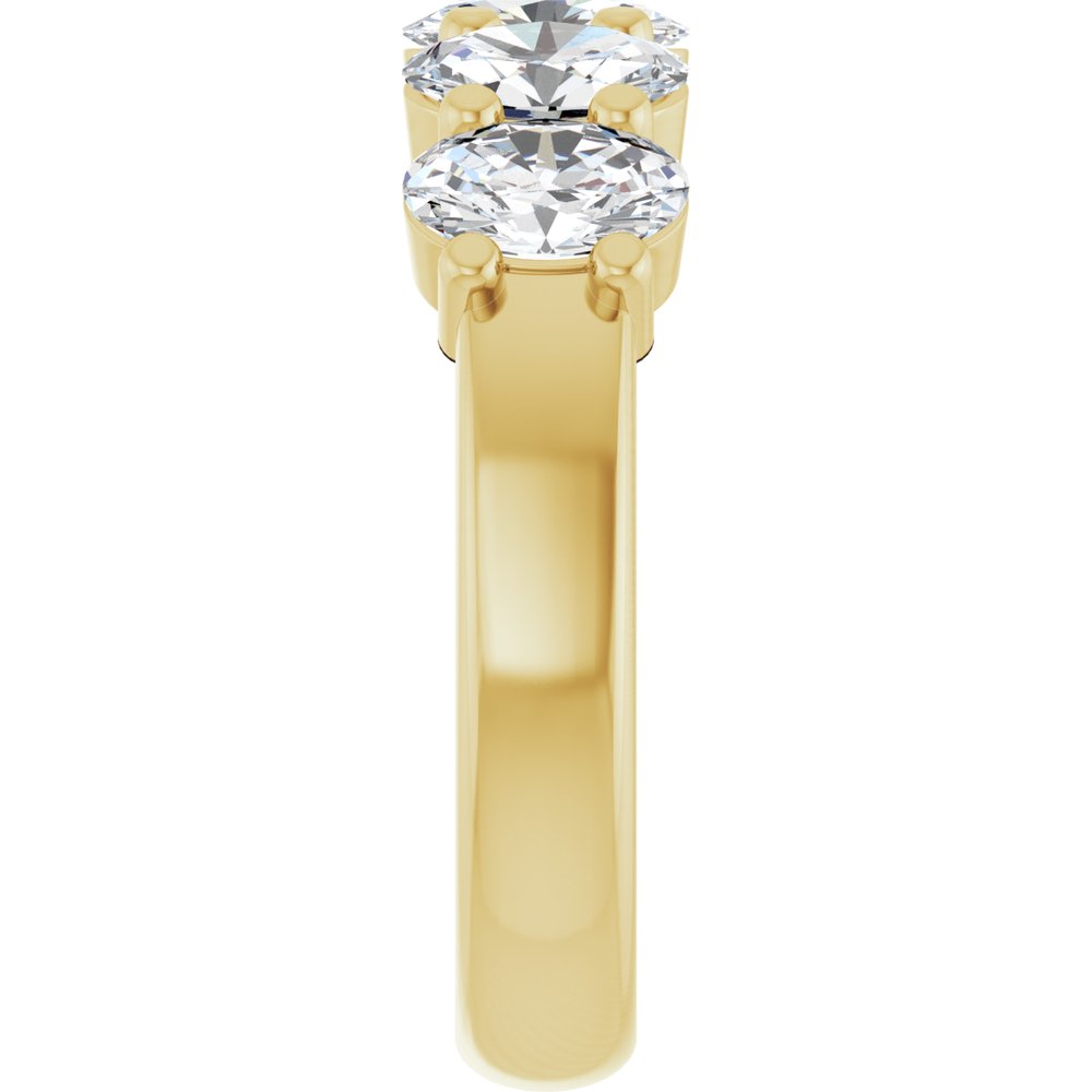 14K Five Oval Diamond Anniversary Band