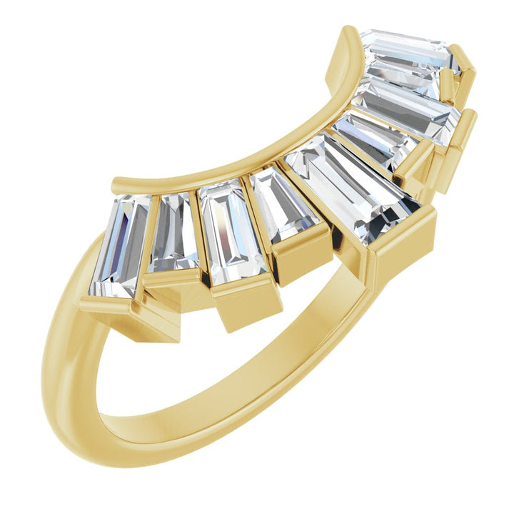 14K 3/4 CTW Lab Grown Diamond Contour Band