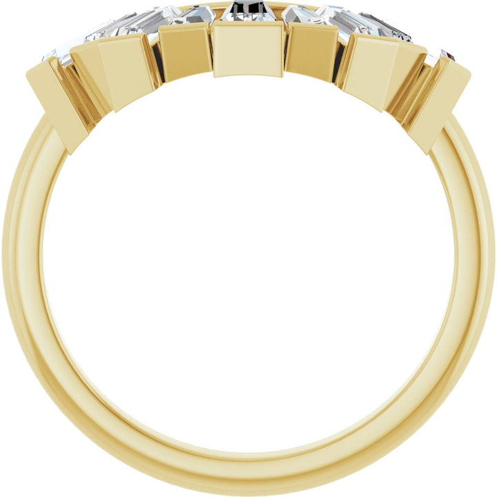 14K 3/4 CTW Lab Grown Diamond Contour Band