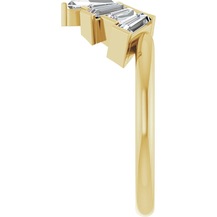 14K 3/4 CTW Lab Grown Diamond Contour Band
