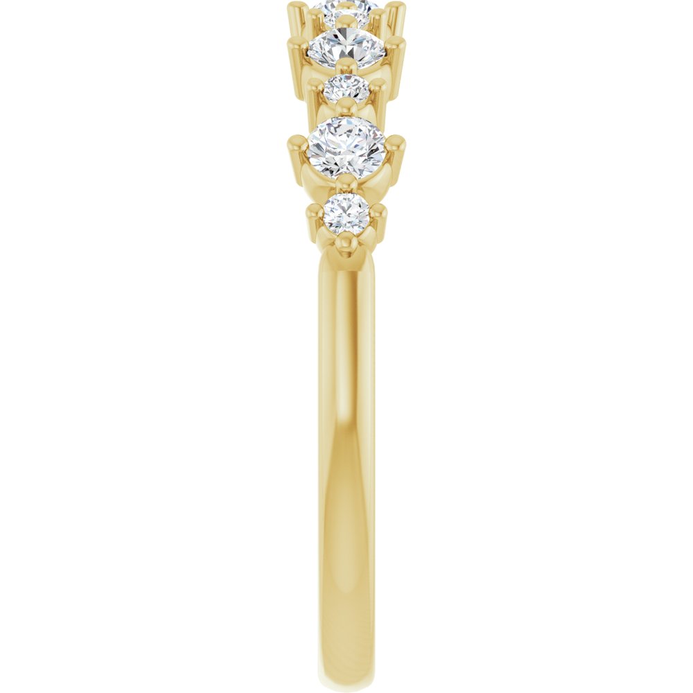 14K Alternating Diamond Anniversary Band