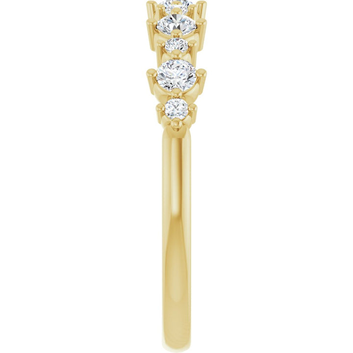 14K Alternating Diamond Anniversary Band