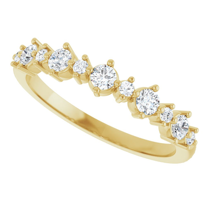 14K Alternating Diamond Anniversary Band