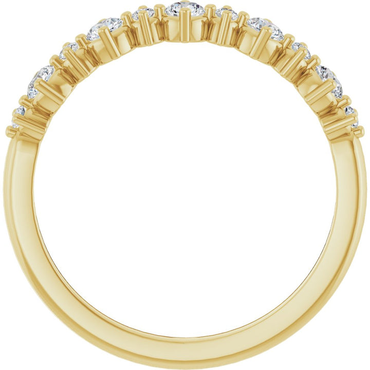 14K Alternating Diamond Anniversary Band