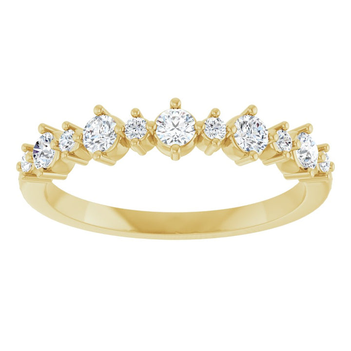 14K Alternating Diamond Anniversary Band