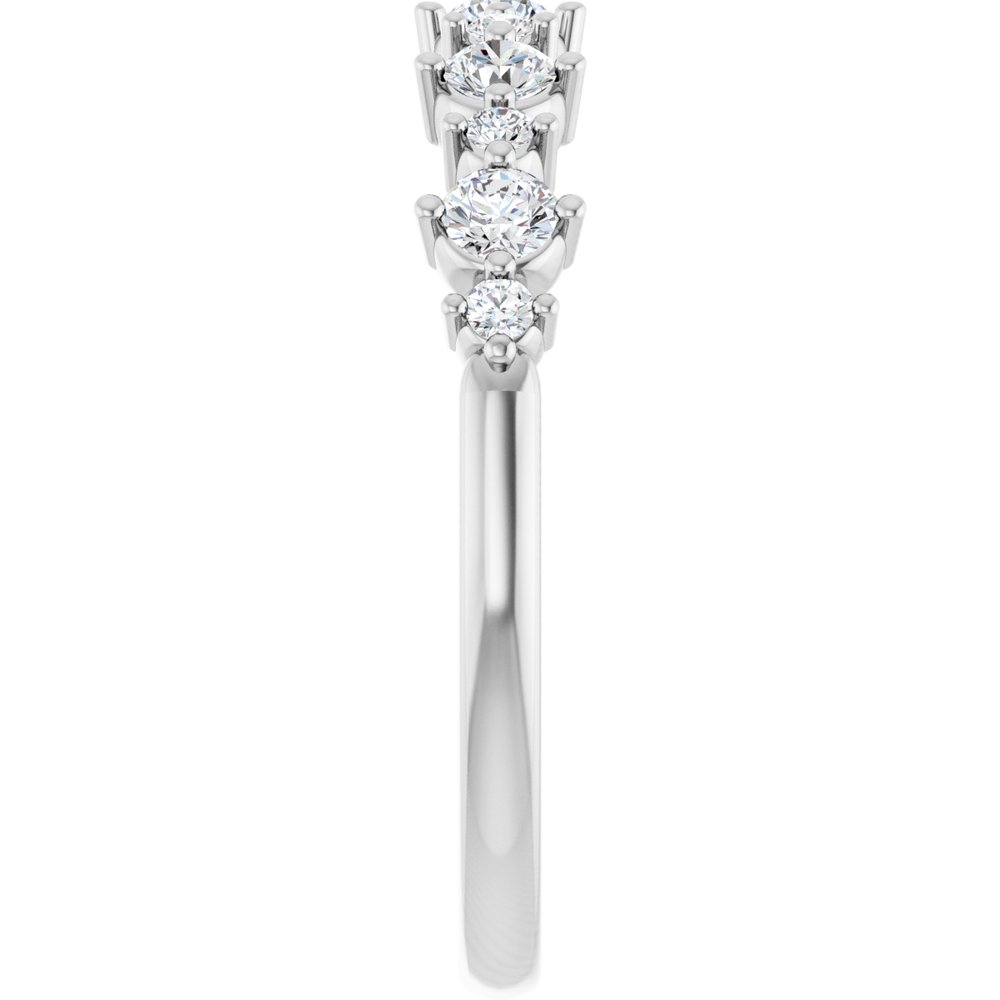 14K Alternating Diamond Anniversary Band
