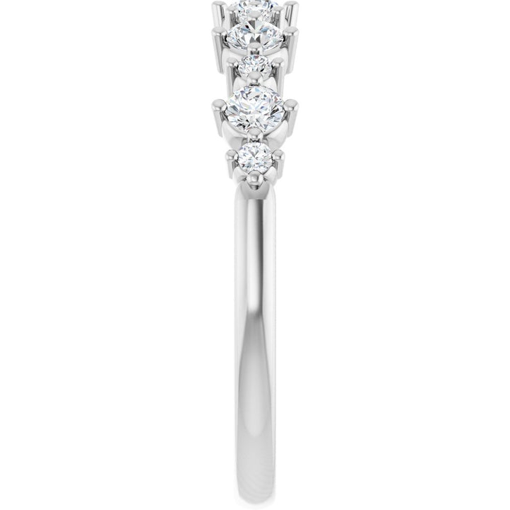 14K Alternating Diamond Anniversary Band