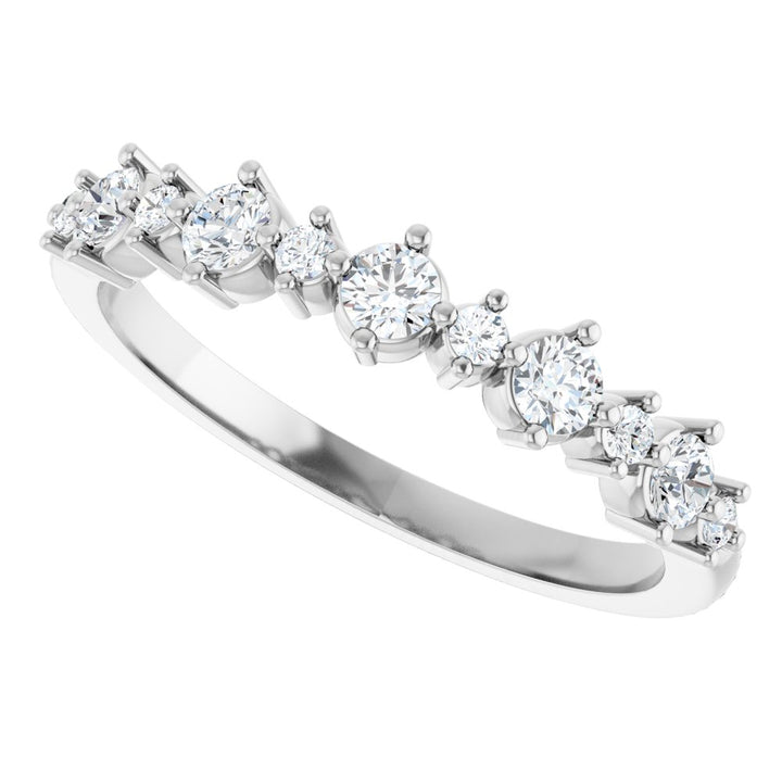 14K Alternating Diamond Anniversary Band