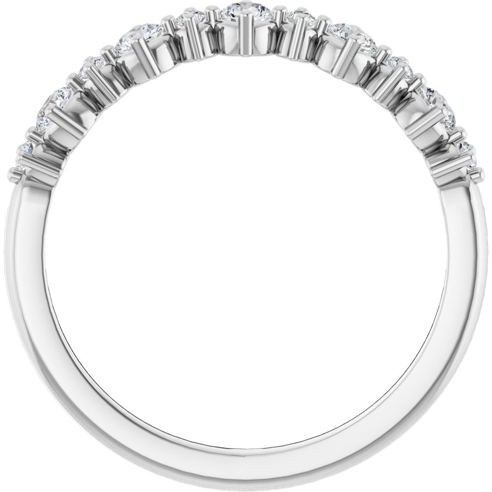 14K Alternating Diamond Anniversary Band