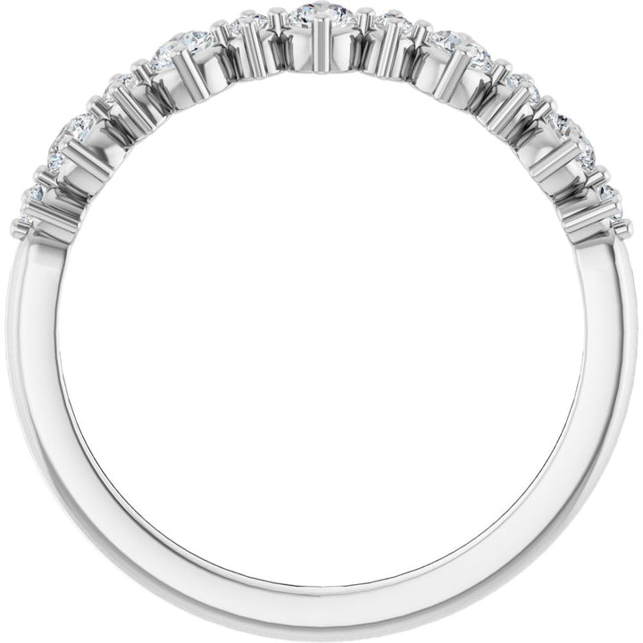 14K Alternating Diamond Anniversary Band