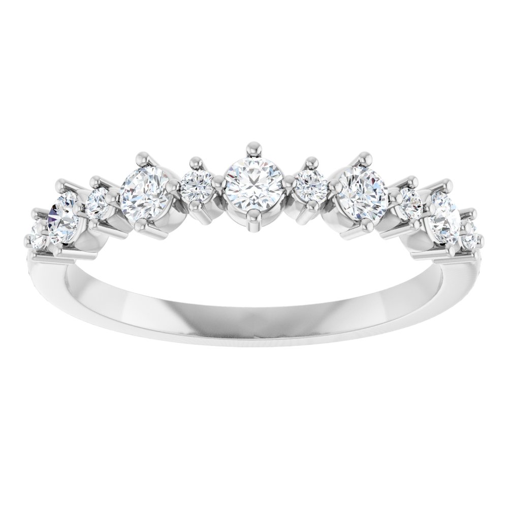14K Alternating Diamond Anniversary Band