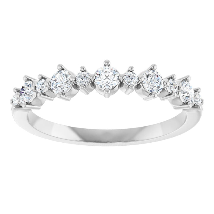 14K Alternating Diamond Anniversary Band