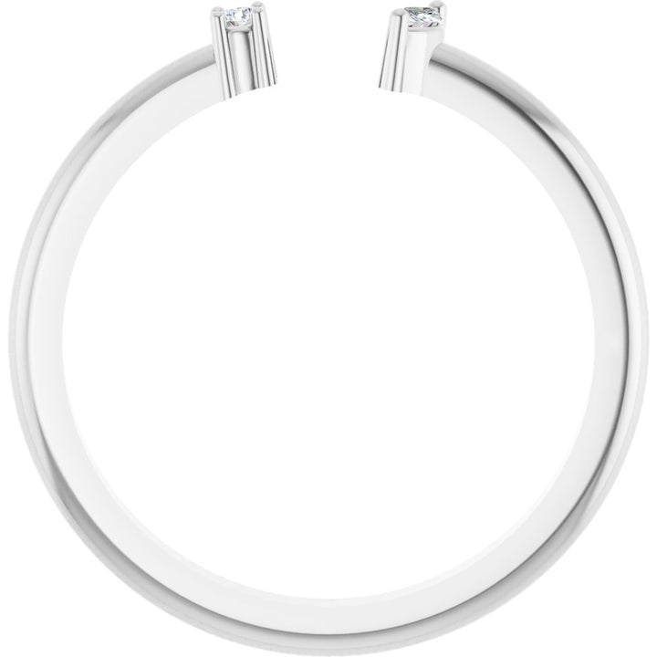 14K Marquise & Round Diamond Negative Space Ring