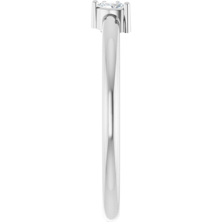 14K Marquise & Round Diamond Negative Space Ring