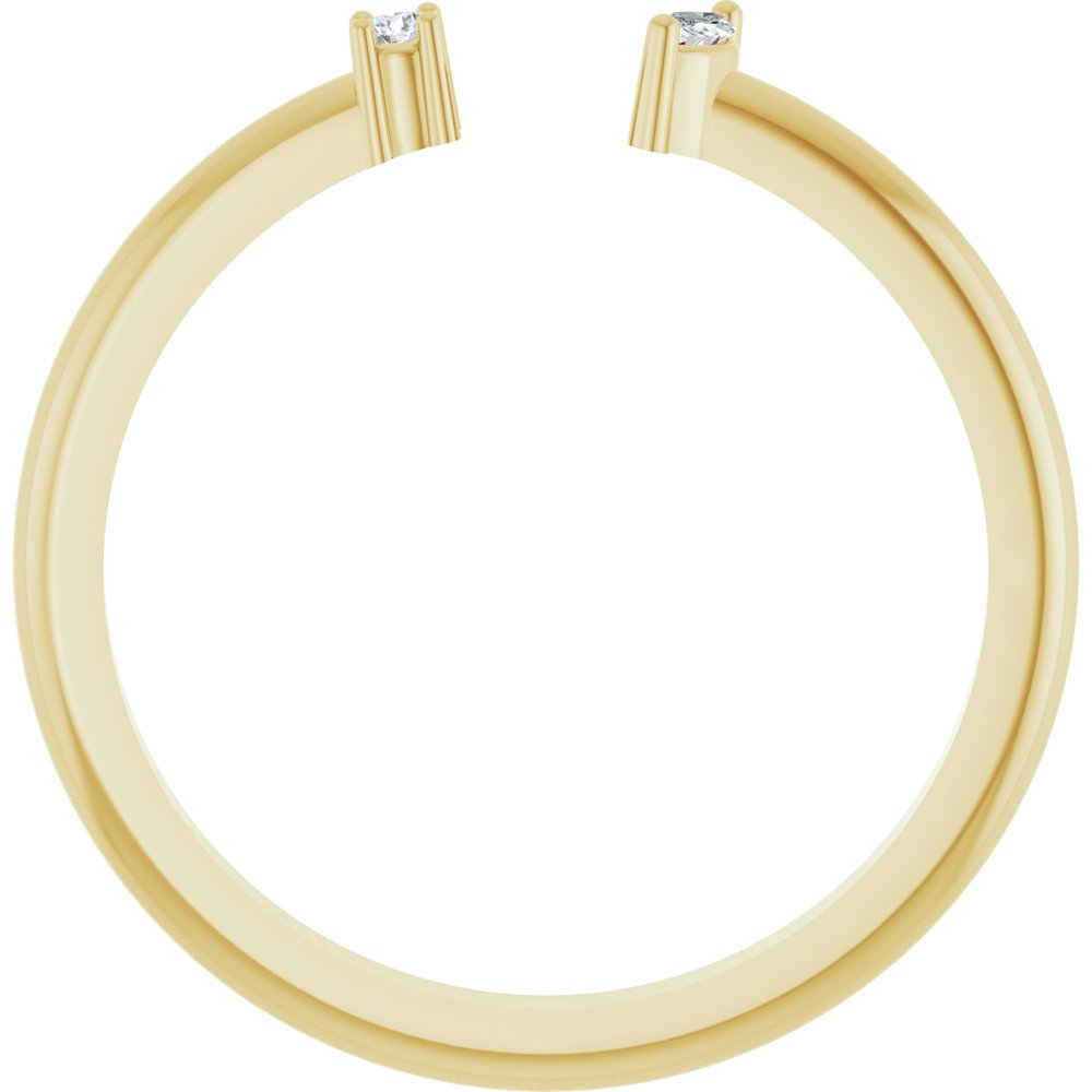 14K Marquise & Round Diamond Negative Space Ring