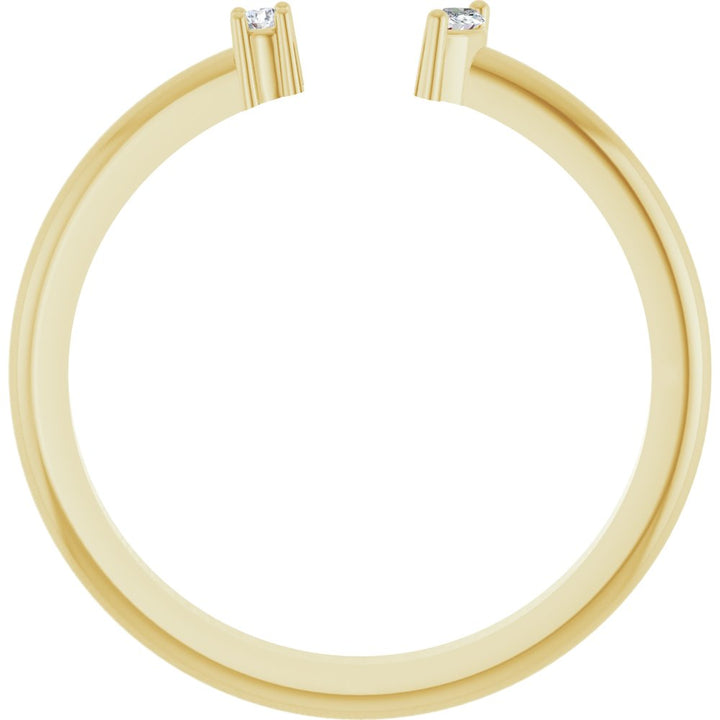 14K Marquise & Round Diamond Negative Space Ring