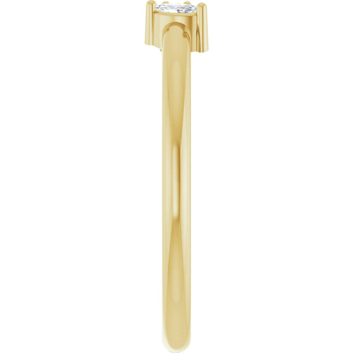 14K Marquise & Round Diamond Negative Space Ring