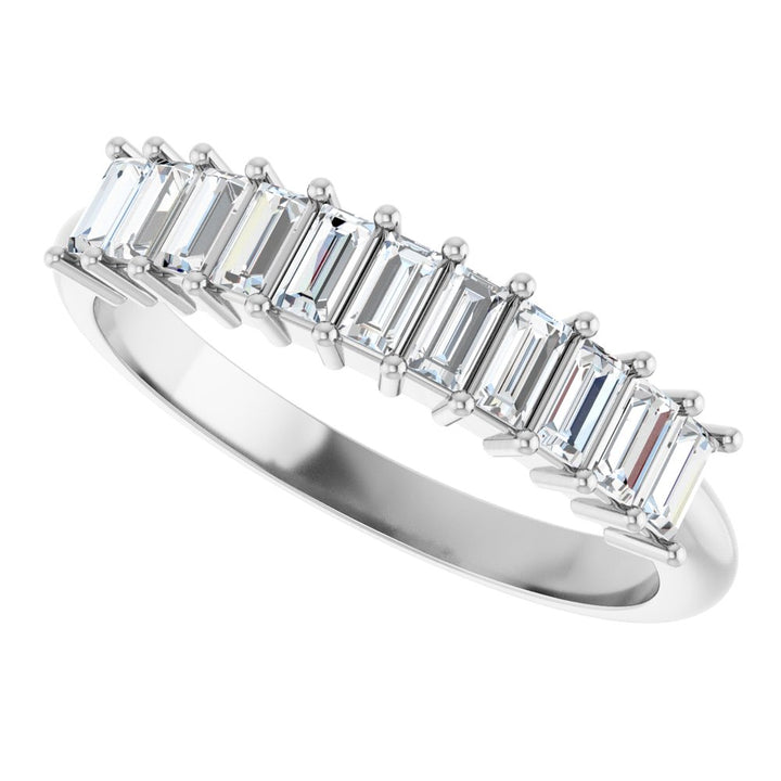 14K 1/2 CTW Natural Diamond Baguette Anniversary Band