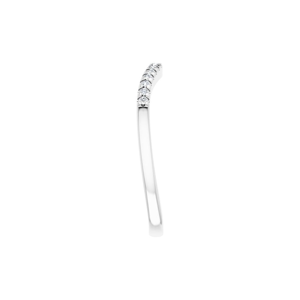 14K Diamond French-Set Contour Band