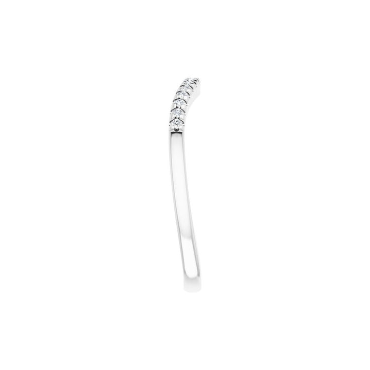 14K Diamond French-Set Contour Band