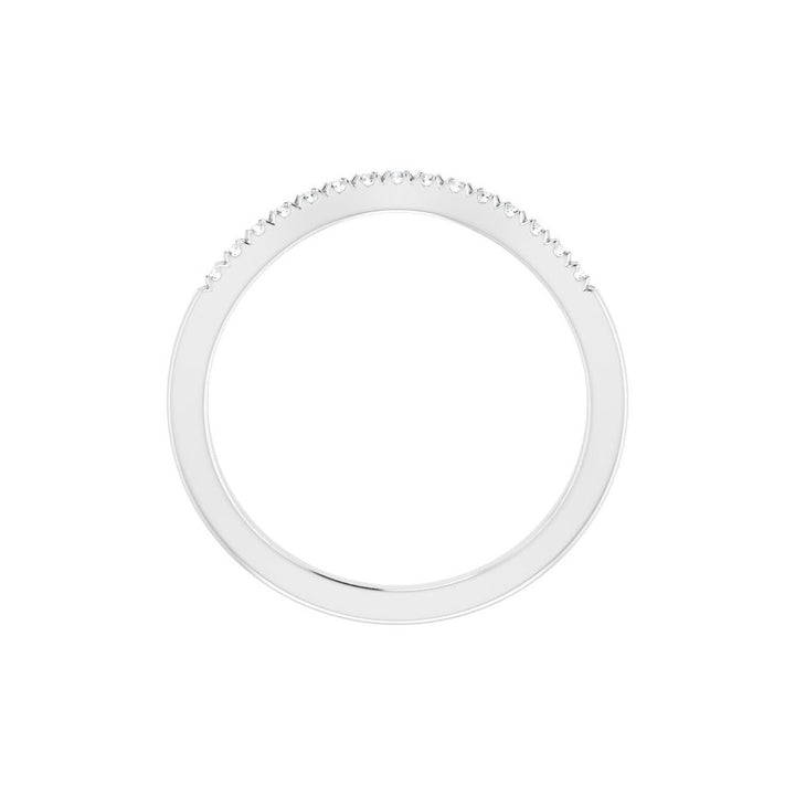 14K Diamond French-Set Contour Band