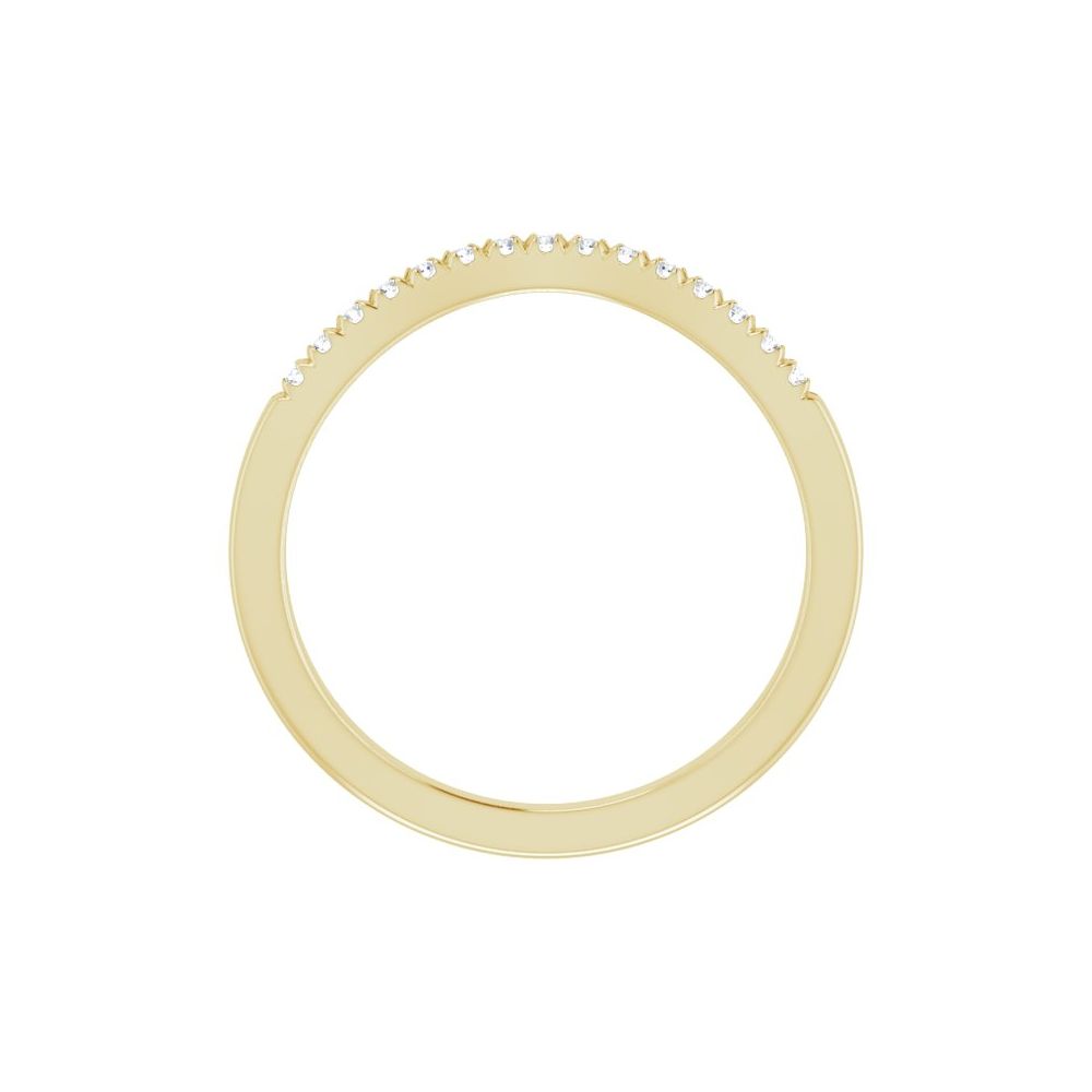 14K Diamond French-Set Contour Band