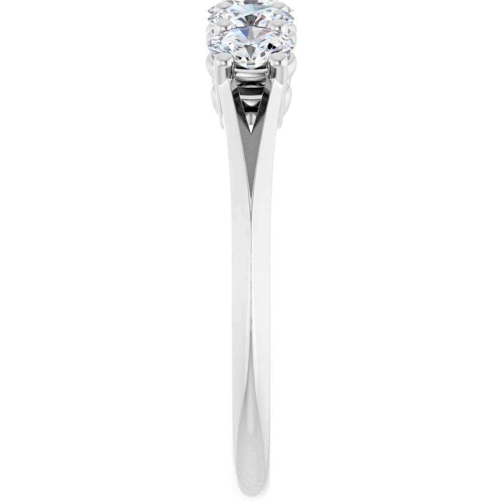 14K Five-Stone Oval Diamond Anniversary Band