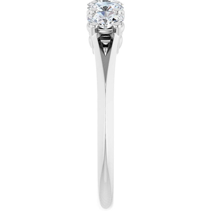 14K Five-Stone Oval Diamond Anniversary Band