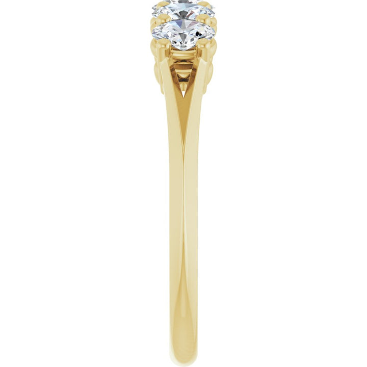 14K Five-Stone Oval Diamond Anniversary Band