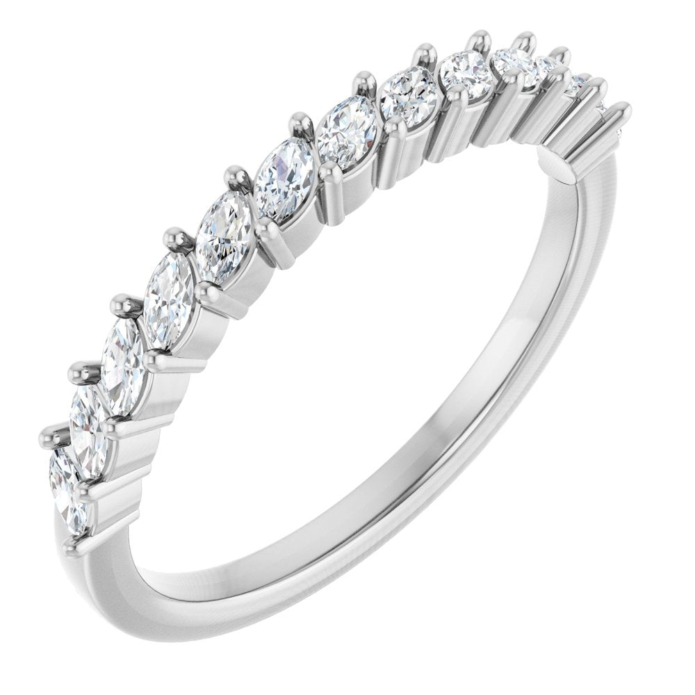 14K Diamond Marquise Anniversary Band