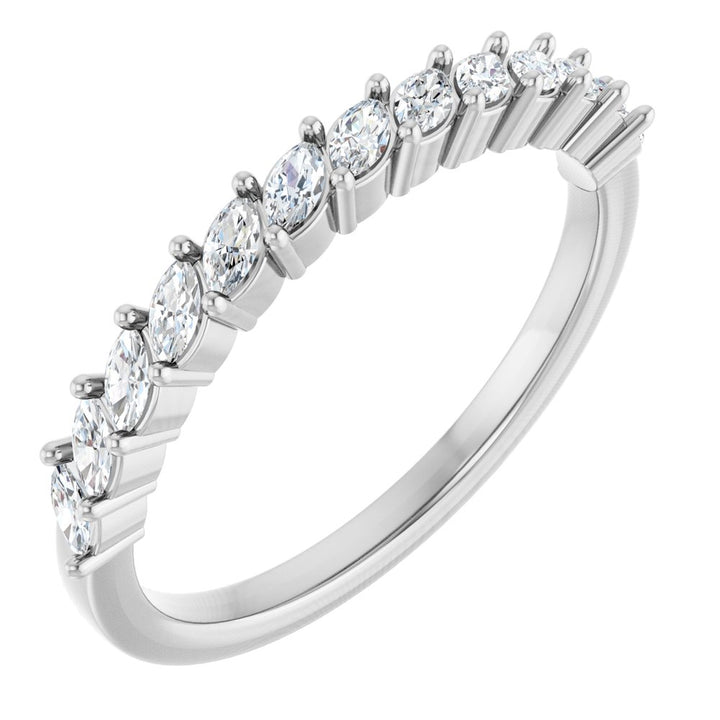 14K Diamond Marquise Anniversary Band