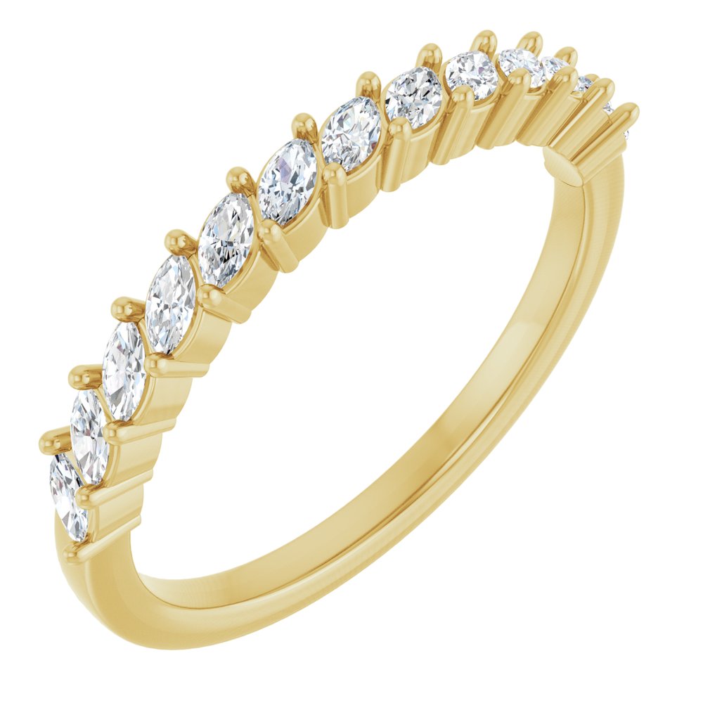 14K Diamond Marquise Anniversary Band