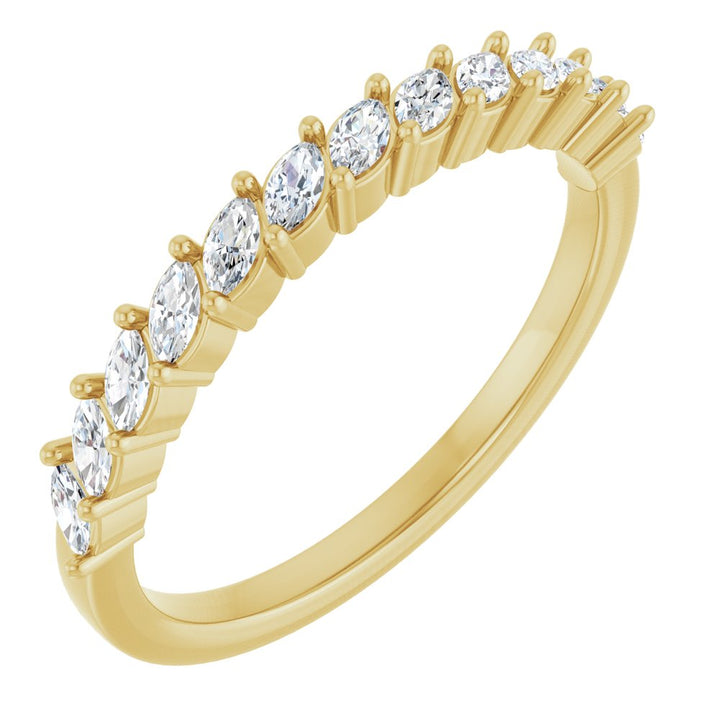 14K Diamond Marquise Anniversary Band