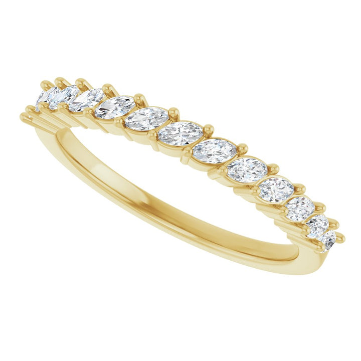 14K Diamond Marquise Anniversary Band
