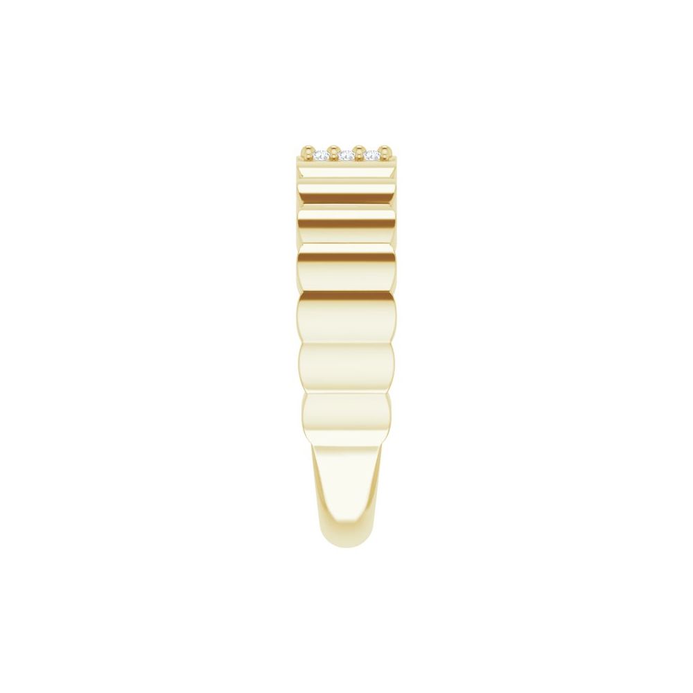 14K .04 CTW Natural Diamond Cigar Band