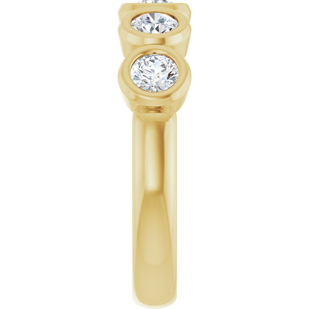 10K Round Bezel Diamond Anniversary Band