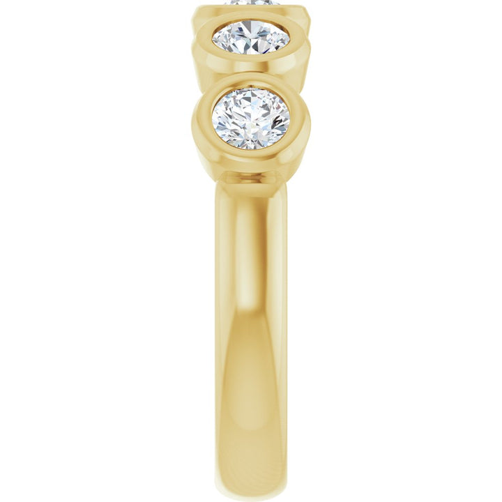 10K Round Bezel Diamond Anniversary Band