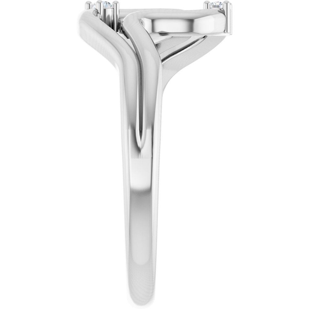 14K .03 CTW Natural Diamond Freeform Ring