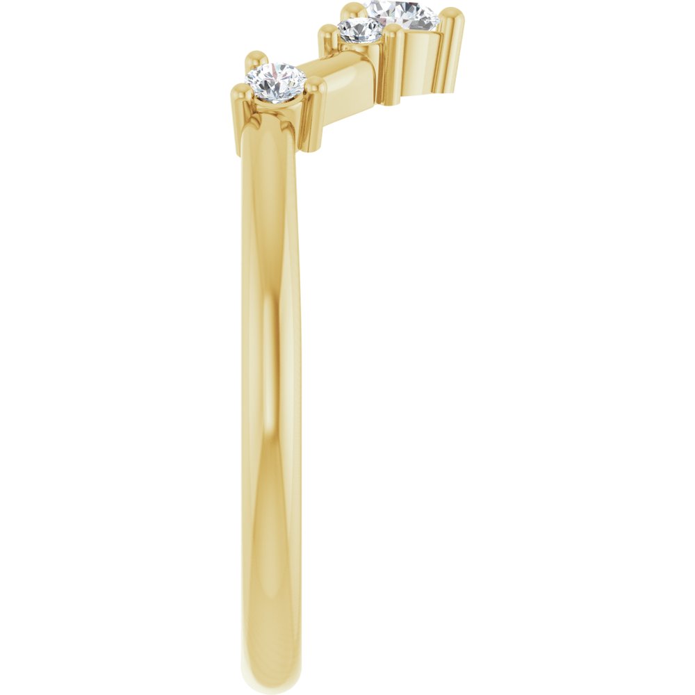14K 1/5 CTW Lab Grown Diamond Contour Band