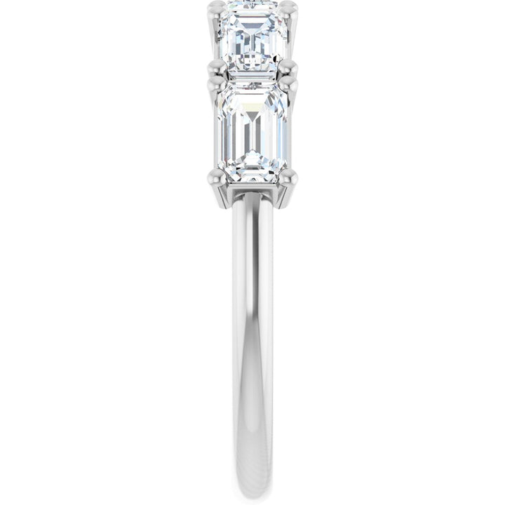 14K East West Emerald-Cut Diamond Anniversary Band