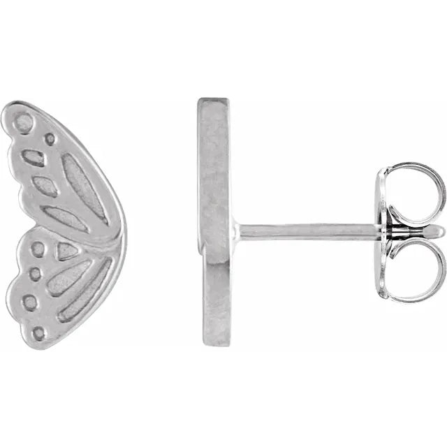 14K Butterfly Wing Earrings