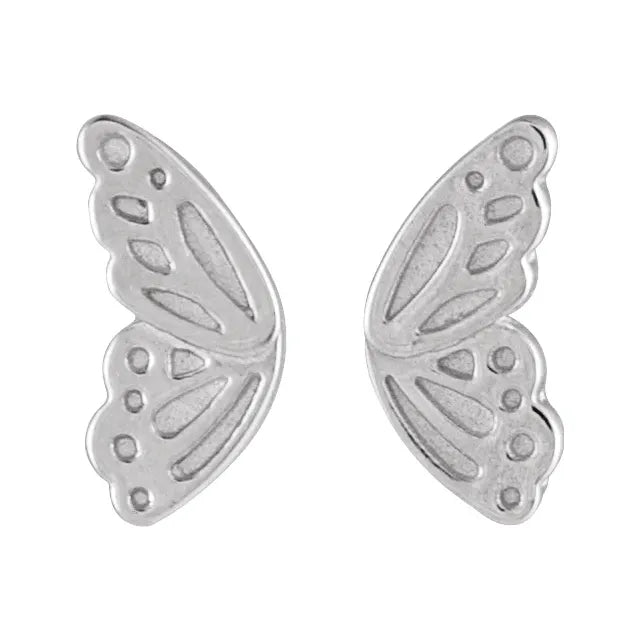 14K Butterfly Wing Earrings