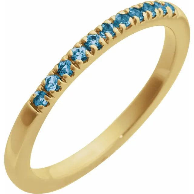 14K Stackable Birthstone Ring