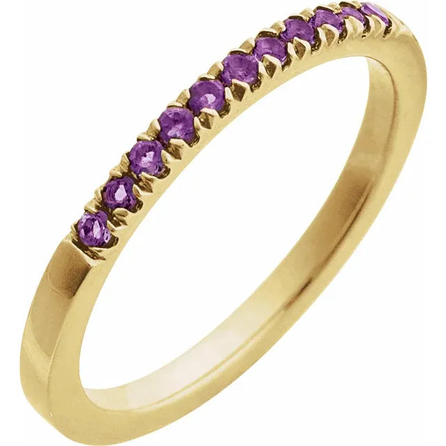 14K Stackable Birthstone Ring