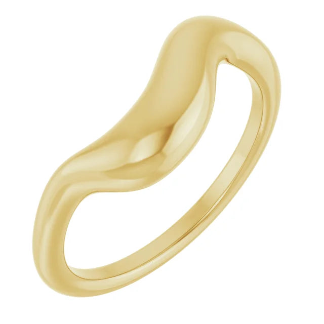 14K Puffed Freeform Ring